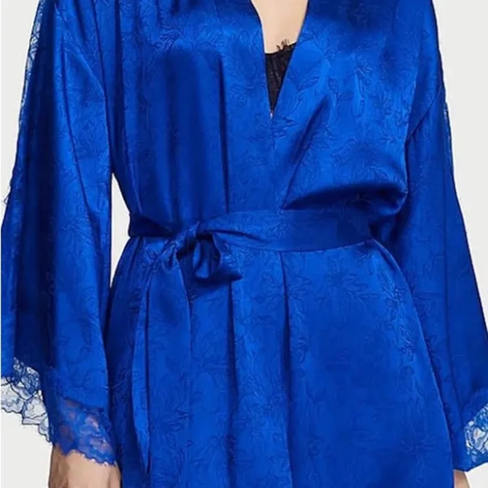 Victoria's Secret Royal Blue Lace Robe - Picture 3 of 5